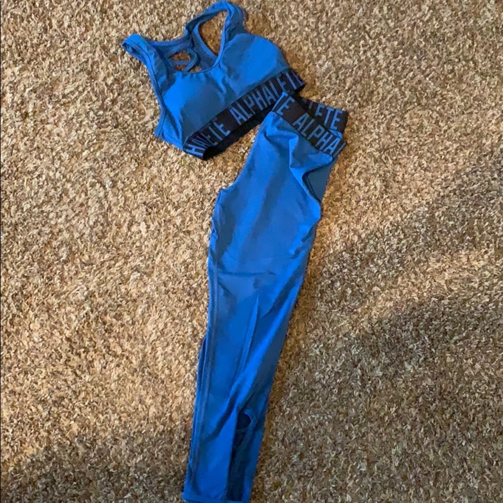 alphalete set in blue